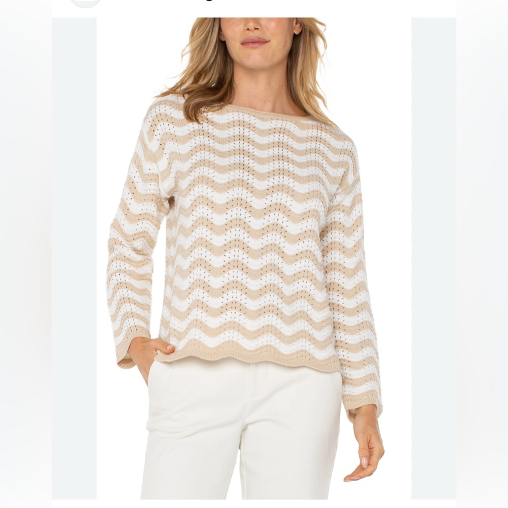NWT - LIVERPOOL Bay Wave Knit Sweater